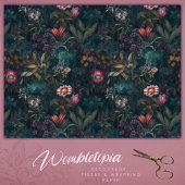 Romantische Wildbloemen Roze en Groene Decoupage Inpakpapier Vel