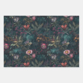 Romantische Wildbloemen Roze en Groene Decoupage Inpakpapier Vel (Voorkant 2)