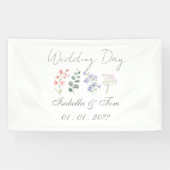 Romantische Wilde Bloem Botanische Lavendel Bruilo Spandoek (Horizontaal)