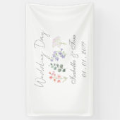 Romantische Wilde Bloem Botanische Lavendel Bruilo Spandoek (Verticaal)