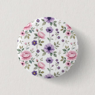 Romantische Wilde Bloem Botanische Speld Knoop Ronde Button 3,2 Cm