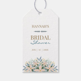 Romantische Wilde Bloem Bruidsfeestcadeautag Cadeaulabel