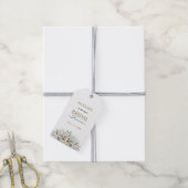 Romantische Wilde Bloem Bruidsfeestcadeautag Cadeaulabel (Met Touw)
