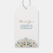 Romantische Wilde Bloem Bruidsfeestcadeautag Cadeaulabel (Achterkant)