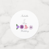 Romantische Wilde Bloem & Vlinder Boho Bruiloft Confetti (Kleine voorkant)