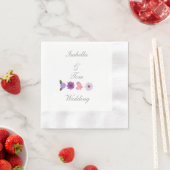 Romantische Wilde Bloem & Vlinder Boho Bruiloft Fe Servet (Insitu)