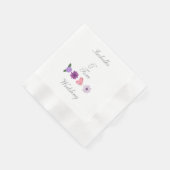Romantische Wilde Bloem & Vlinder Boho Bruiloft Fe Servet (Hoek)