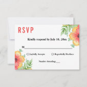 Romantische wilde bloemen Botanische Boho Floral W RSVP Kaartje (Voorkant)