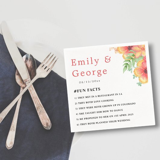 Romantische wilde bloemen Botanische Boho Floral W Servet