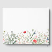 Romantische Wilde Bloemen Bruiloft Gastenboek (Achterkant)