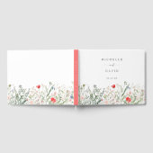 Romantische Wilde Bloemen Bruiloft Gastenboek (Volledig)