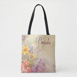 Romantische Wilde Bloemen Droom Huwelijk Tote Bag