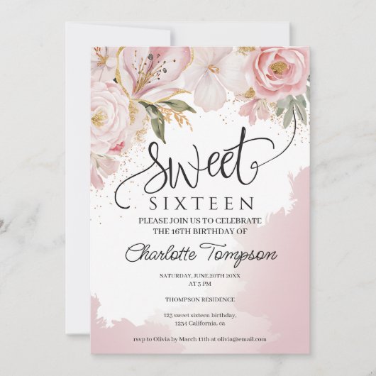 Romantische wilde bloemen lente zoet 16 kaart (Voorkant)