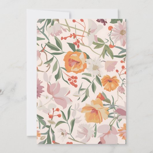 Romantische wilde bloemen lente zoet 16 kaart (Achterkant)