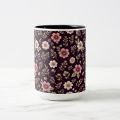 Romantische wilde bloemen Plum Mok (Center)