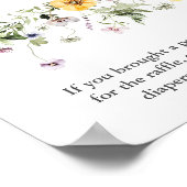 Romantische wilde bloemen veer Diaper-rolteken Poster (Hoek)