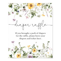 Romantische wilde bloemen veer Diaper-rolteken