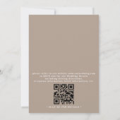 Romantische wilde bloementuin rustieke QR-code tro Kaart (Achterkant)