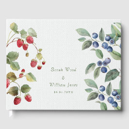 Romantische wilde zomer bessen bruiloft gastenboek