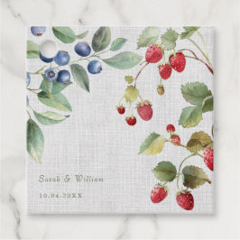 Romantische wilde zomerbessen bruiloft gunst Label