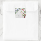 Romantische wilde zomerbessen bruiloft Sticker (Tas)