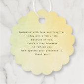 Romantische Wildflower Bergen Bruiloft Dank u Bedankjes Labels (Achterkant)