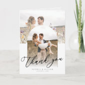 Romantische Wildflower Bloom Bloemen Bruiloft Bedankkaart (Voorkant)