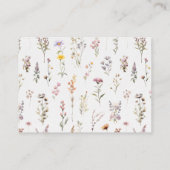 Romantische Wildflower Bloom Bloemen Bruiloft Deta Informatiekaartje (Achterkant)
