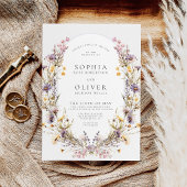 Romantische Wildflower Bloom Bloemen Bruiloft Kaart