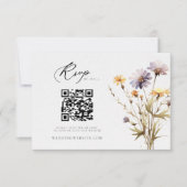 Romantische Wildflower Bloom Bloemen Bruiloft RSVP Kaartje (Voorkant)