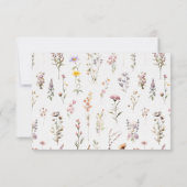 Romantische Wildflower Bloom Bloemen Bruiloft RSVP Kaartje (Achterkant)