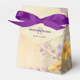 Romantische Wildflower bruiloft Bedankdoosjes