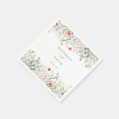 Romantische Wildflower bruiloft Servet (Hoek)