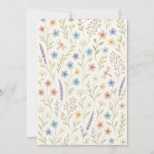 Romantische Wildflower Huwelijksuitnodiging Kaart (Achterkant)