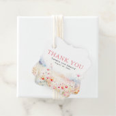 Romantische Wildflower Pastel Bruiloft Dank u Bedankjes Labels (In situ)