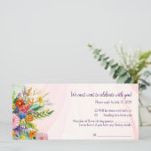 Romantische Wildflower Spring Wedding Response Kaa (Staand voorkant)