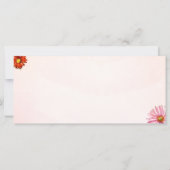 Romantische Wildflower Spring Wedding Response Kaa (Achterkant)