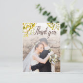 Romantische Wildflower Waterverf Dank u Briefkaart (Staand voorkant)