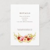 Romantische Wildflower Waterverf Details Kaart (Voorkant)