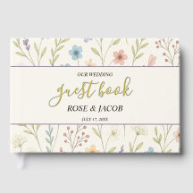 Romantische Wildflower Wedding Guest Book