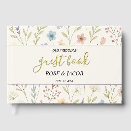 Romantische Wildflower Wedding Guest Book Gastenboek
