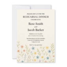 Romantische Wildflower Wedding Repetitie Diner Uit