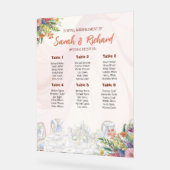 Romantische Wildflower Wedding Seating Chart Acryl Bord (Hoek)