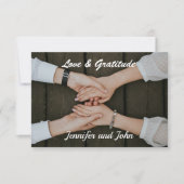 Romantische winter bruiloft bedankkaart (Voorkant)