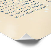 Romantische Winter Bruiloft Gasten Zitkaart Perfect Poster (Hoek)