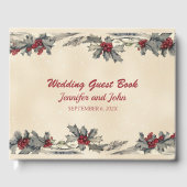 Romantische winter bruiloft gastenboek (Voorkant)