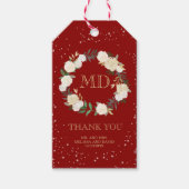 Romantische Winter bruiloft gunst cadeau hangen La Cadeaulabel (Voorkant)