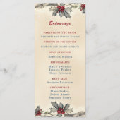 Romantische winter bruiloft programmakaart (Achterkant)