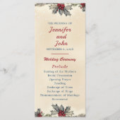 Romantische winter bruiloft programmakaart (Voorkant)