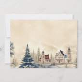 Romantische winter bruiloft save the date (Achterkant)